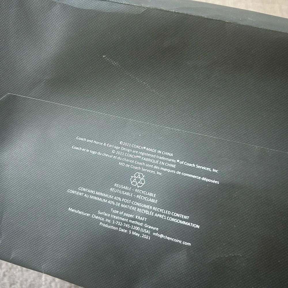 Coach Black Shopping Bag